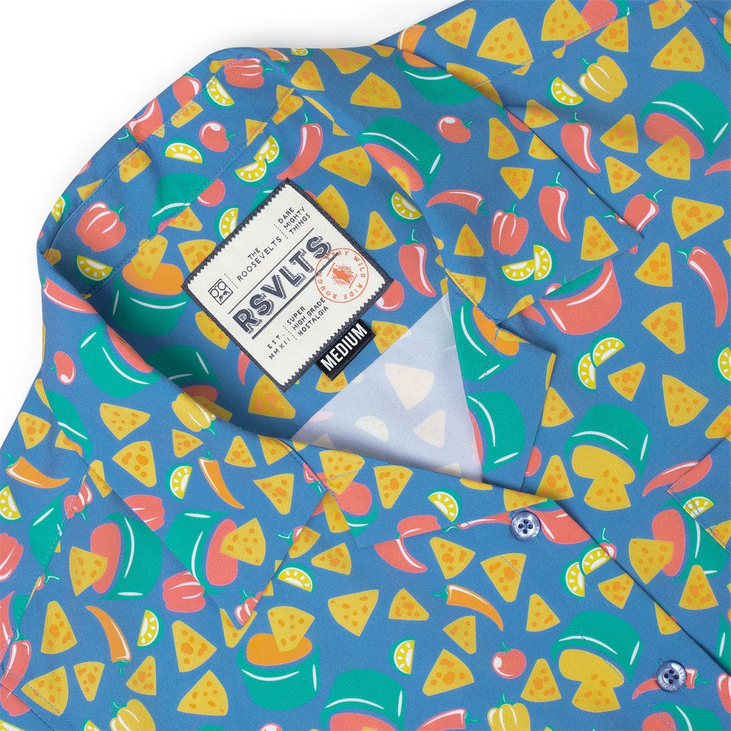 RSVLTS Double Dippin’ Women's KUNUFLEX Short Sleeve Shirt in Blue — detail 5