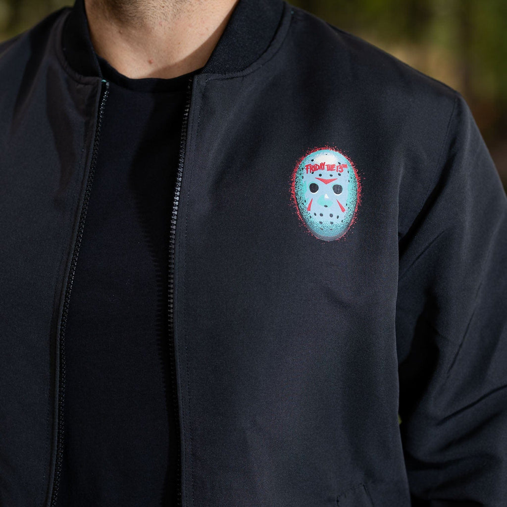 RSVLTS Friday at Crystal Lake Reversible Bomber Jacket in Black — detail 8