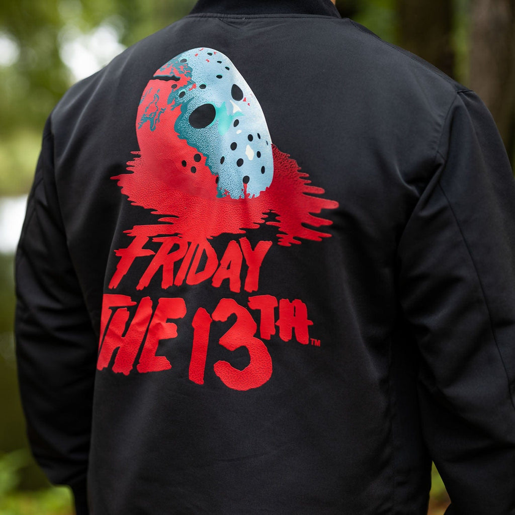 RSVLTS Friday at Crystal Lake Reversible Bomber Jacket in Black — detail 9