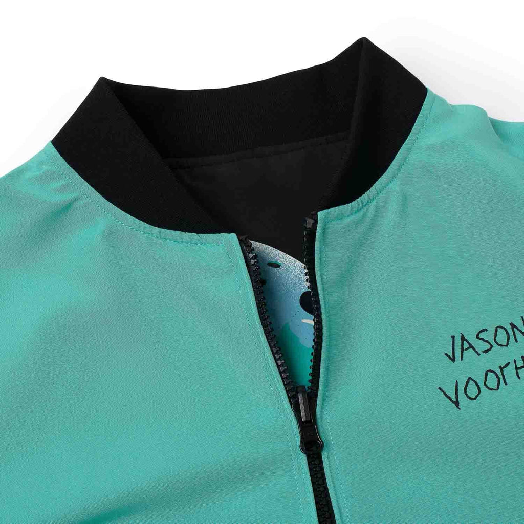RSVLTS Friday at Crystal Lake Reversible Bomber Jacket in Black — detail 12