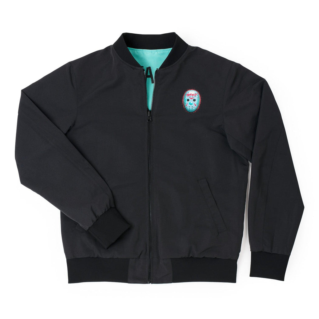 RSVLTS Friday at Crystal Lake Reversible Bomber Jacket in Black — detail 14