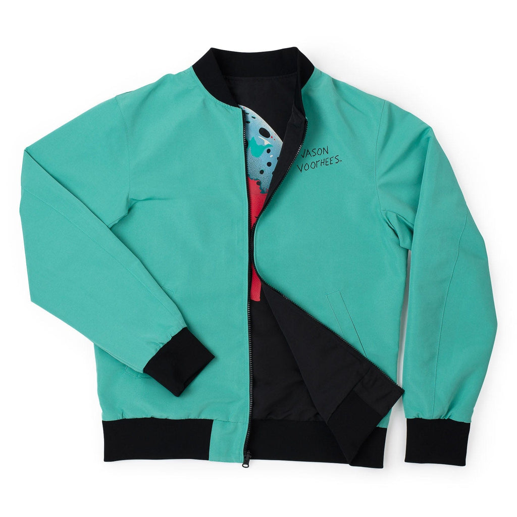 RSVLTS Friday at Crystal Lake Reversible Bomber Jacket in Black — detail 2
