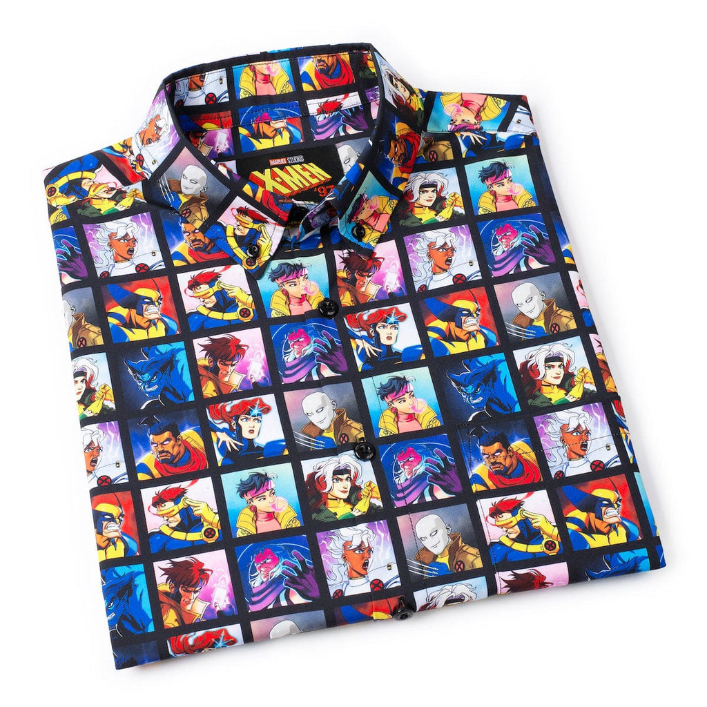 RSVLTS Uncanny Collage KUNUFLEX Short Sleeve Shirt in Multicolor — detail 8