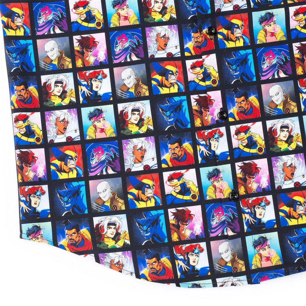 RSVLTS Uncanny Collage KUNUFLEX Short Sleeve Shirt in Multicolor — detail 7
