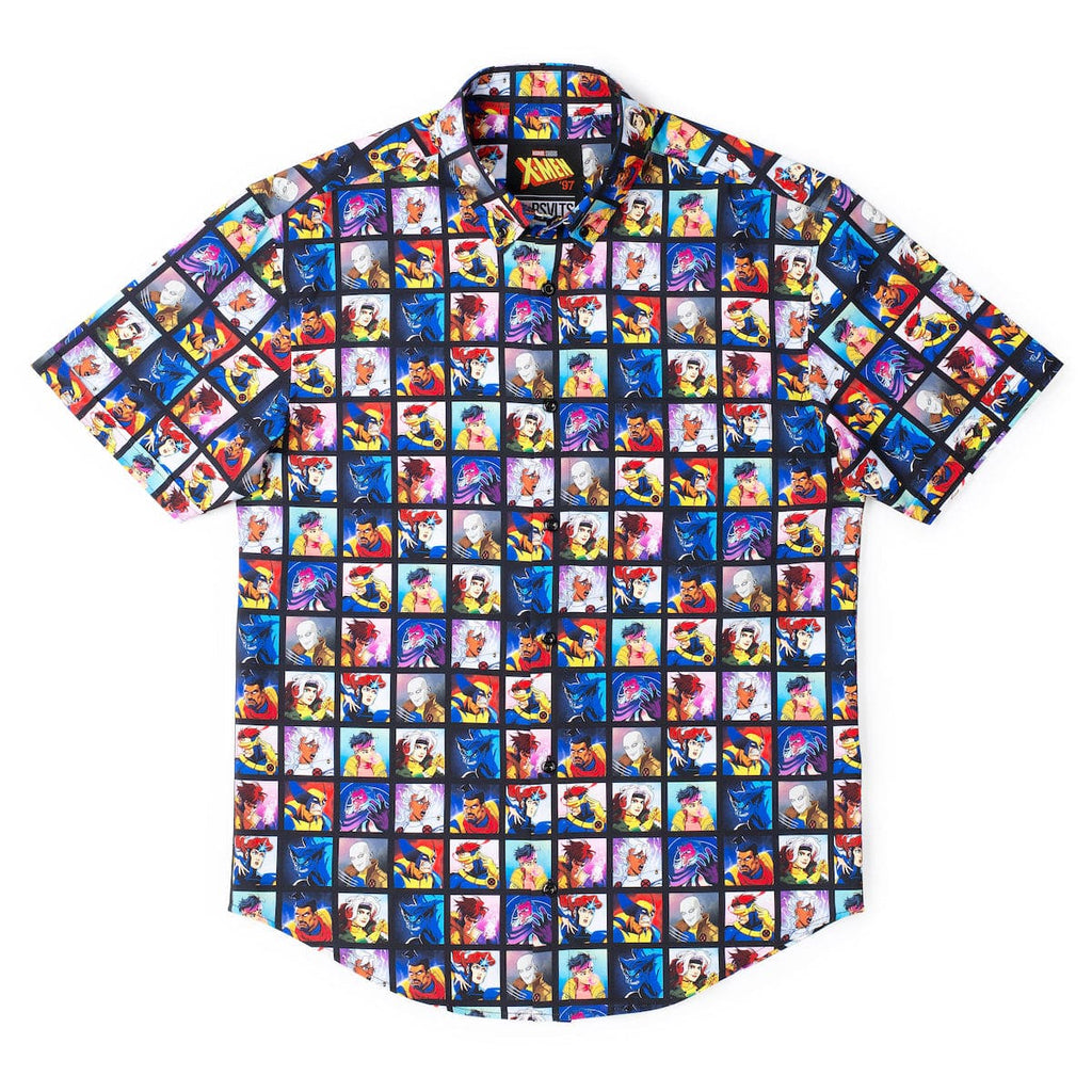 RSVLTS Uncanny Collage KUNUFLEX Short Sleeve Shirt in Multicolor — detail 5