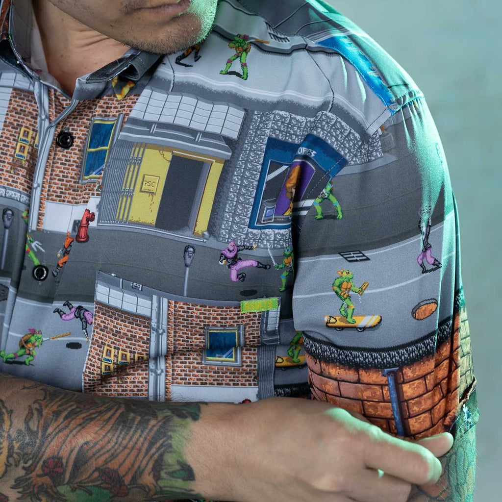 RSVLTS Button Mashers KUNUFLEX Short Sleeve Shirt in Multicolor — detail 6