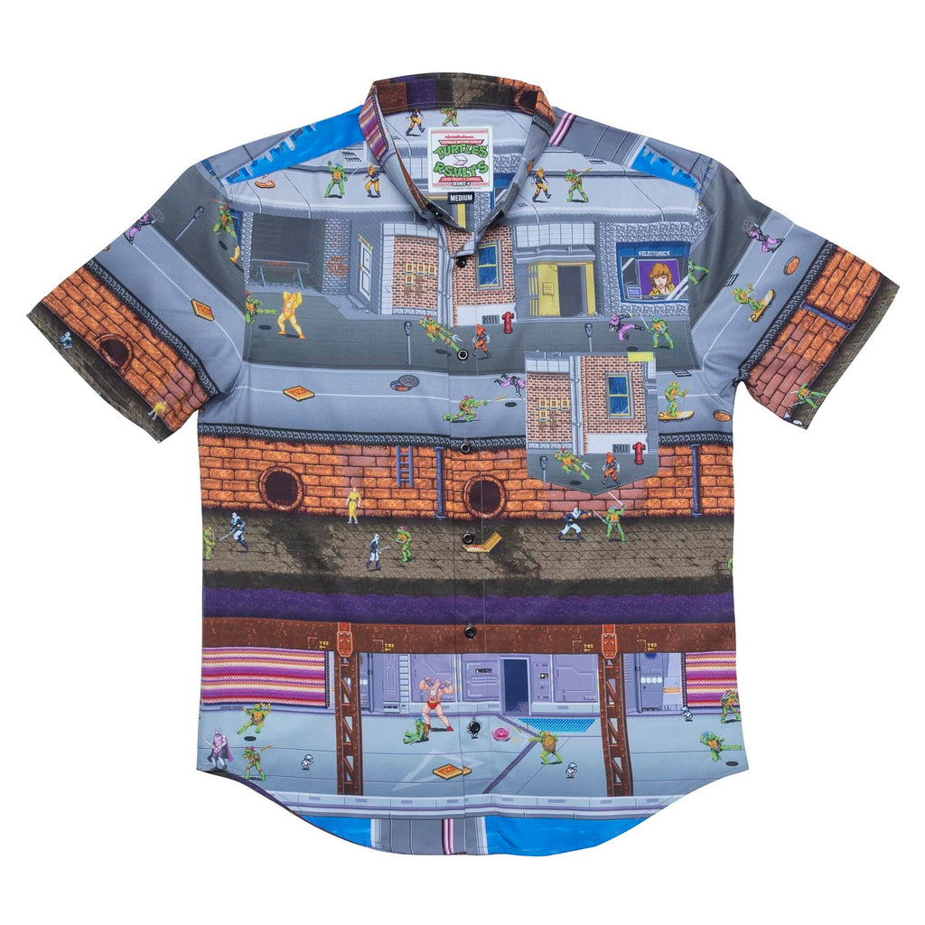 RSVLTS Button Mashers KUNUFLEX Short Sleeve Shirt in Multicolor — detail 5