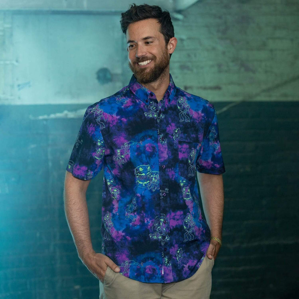 RSVLTS Zoinks!!! KUNUFLEX Short Sleeve Shirt in Blue — detail 12