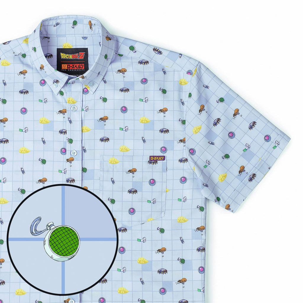 RSVLTS Gear & Grid KUNUFLEX Short Sleeve Shirt in Blue — front view