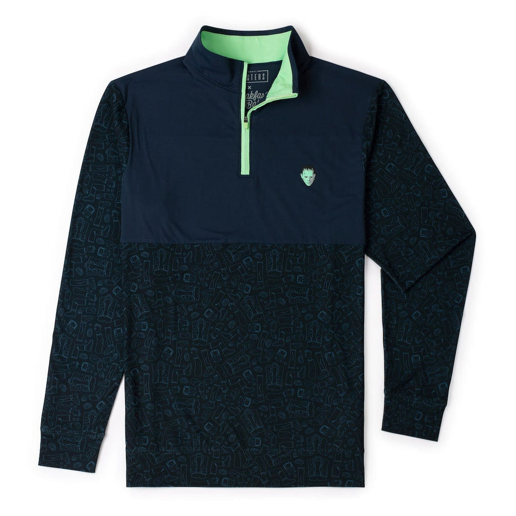 RSVLTS Some Assembly Required Quarter Zip in Black — front view