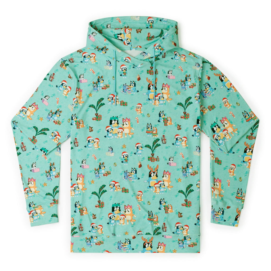 RSVLTS Heeler Holiday Performance Hoodie in Green — front view