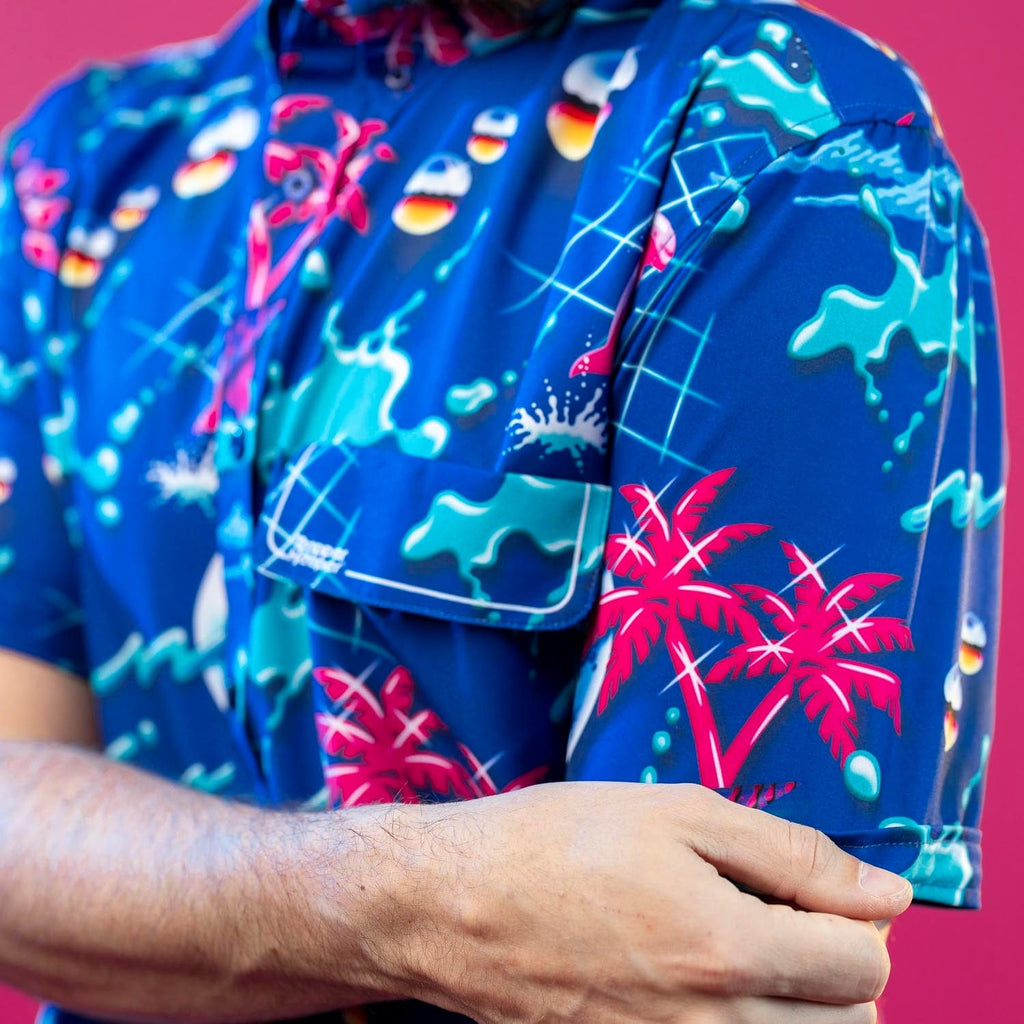 RSVLTS The Teacher’s Pet KUNUFLEX Short Sleeve Shirt in Blue — detail 6