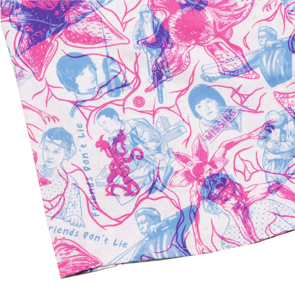 RSVLTS Friends Don't Lie Women's KUNUFLEX Short Sleeve Shirt in Blue — detail 10
