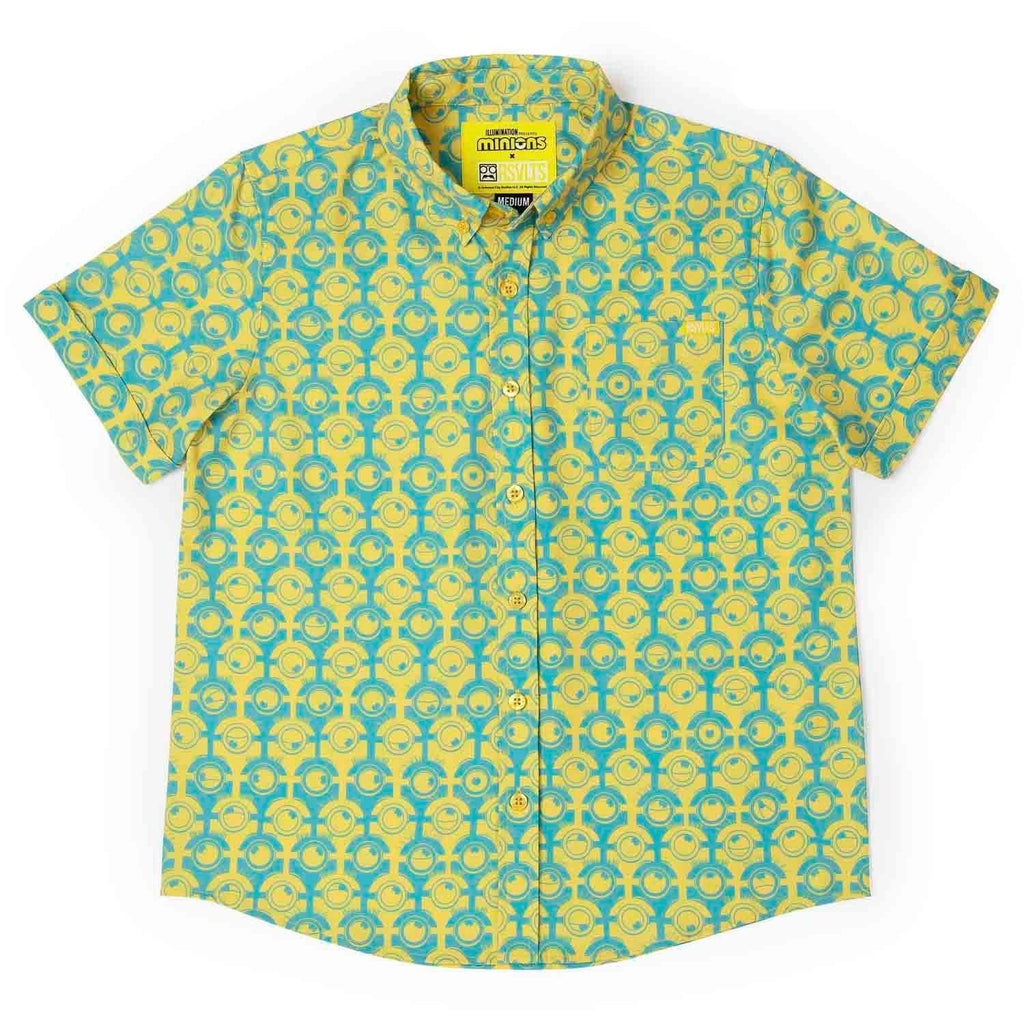 RSVLTS For Your Eye Only Youth KUNUFLEX Short Sleeve Shirt in Blue — detail 4