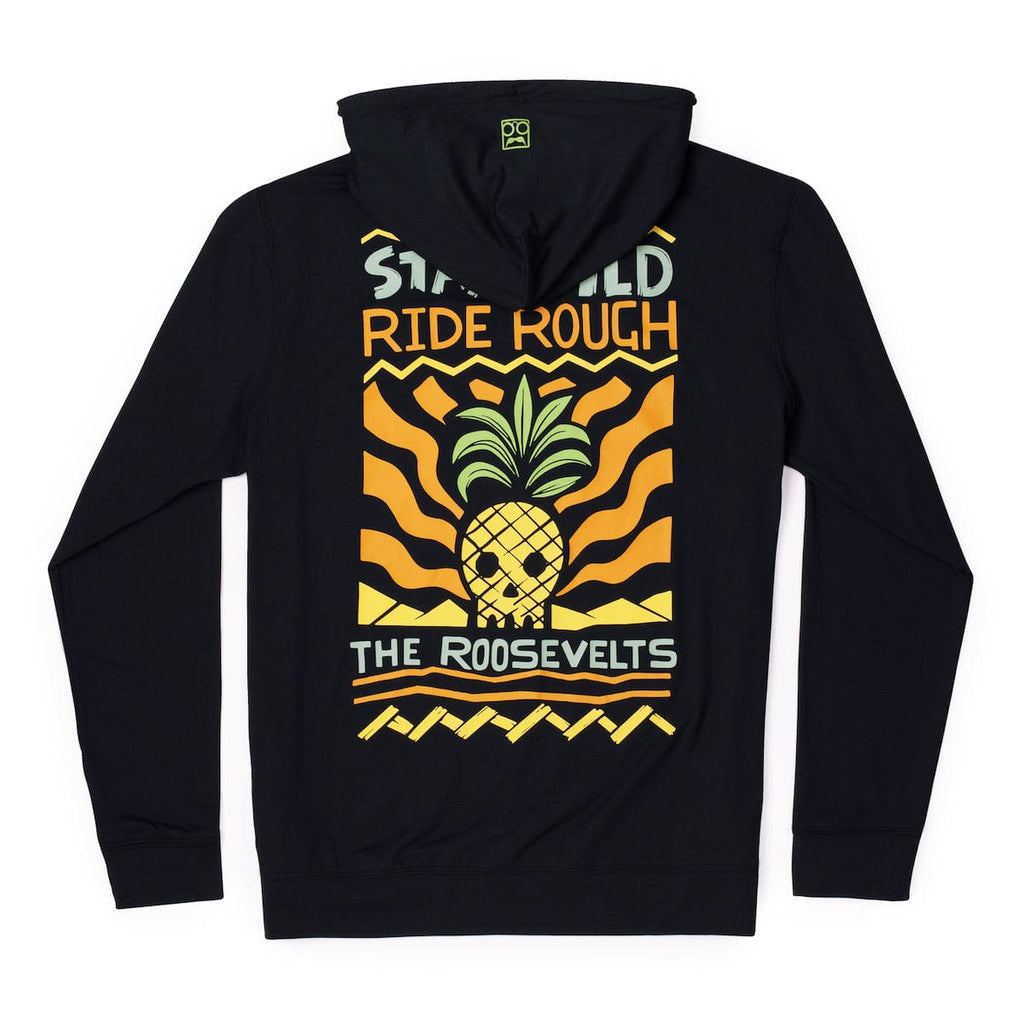 RSVLTS Wild Pineapple Performance Hoodie in Black — front view