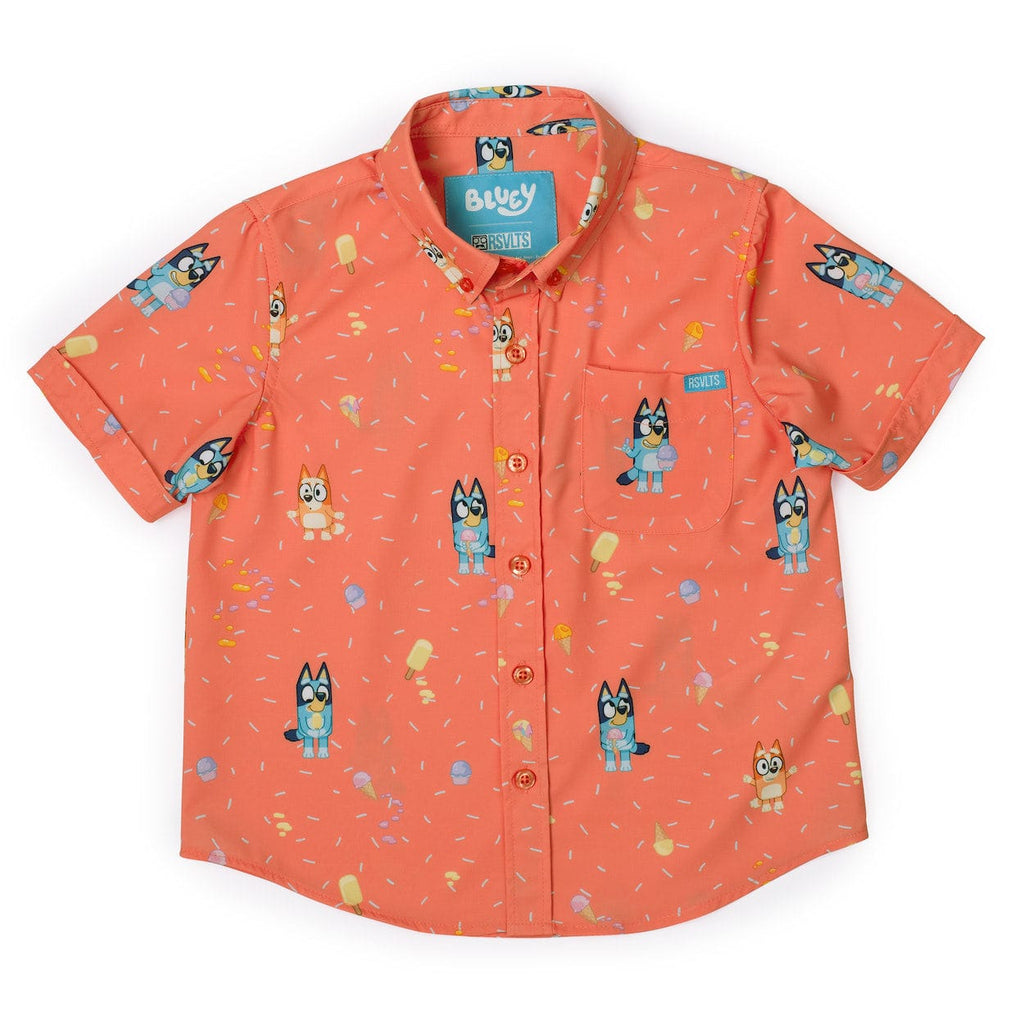 RSVLTS Don't Let It Melt Preschool KUNUFLEX Short Sleeve Shirt in Orange — detail 5