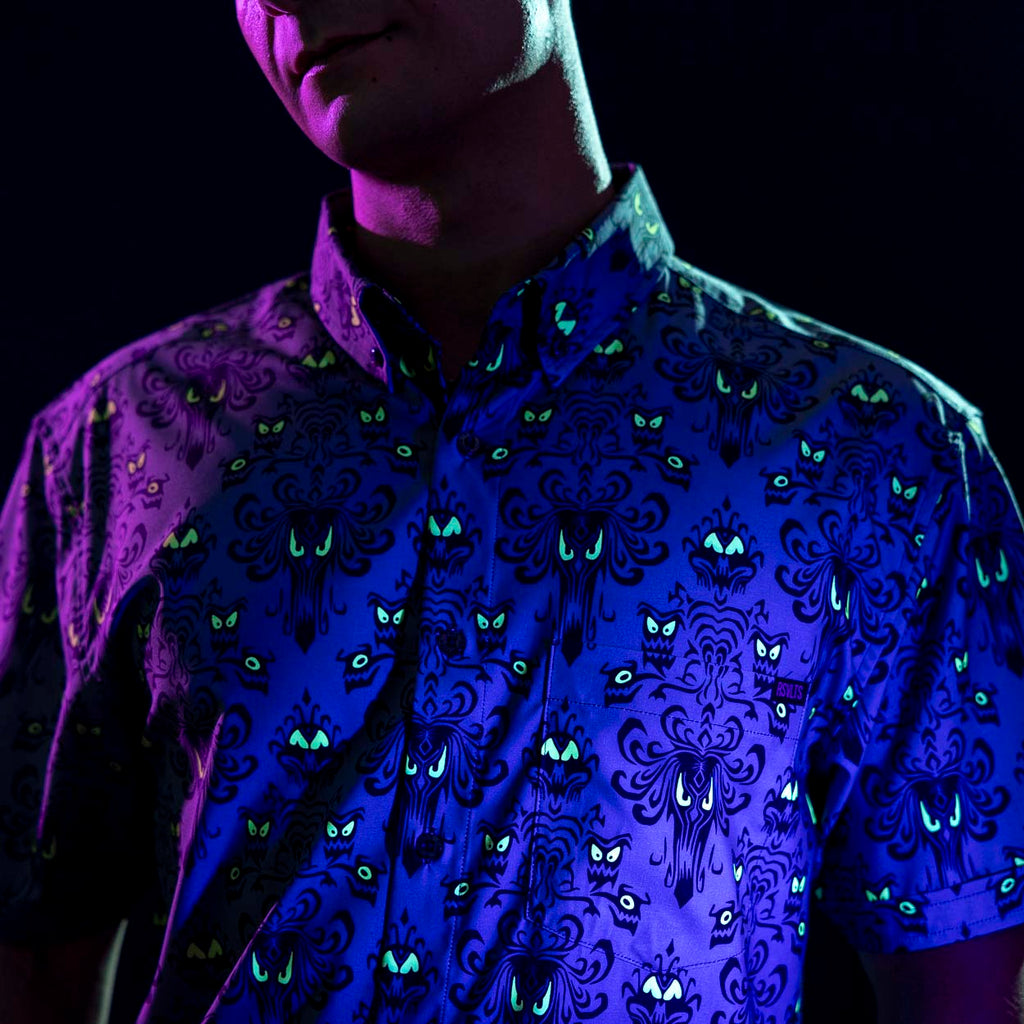 RSVLTS Wall Creeps KUNUFLEX Short Sleeve Shirt in Gray — detail 3