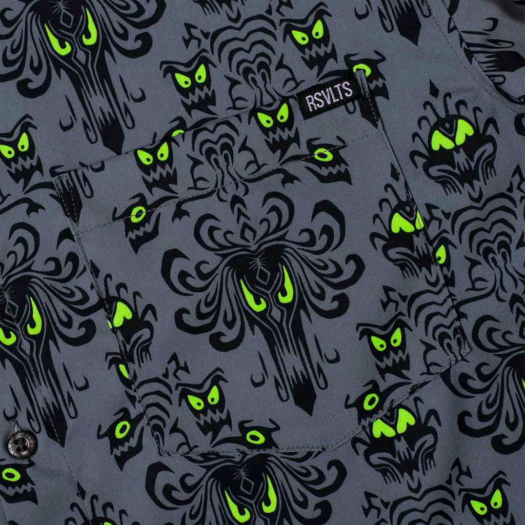 RSVLTS Wall Creeps KUNUFLEX Short Sleeve Shirt in Gray — detail 5