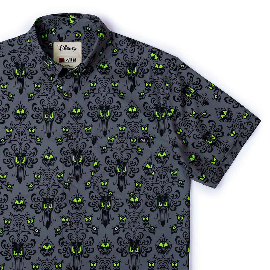 RSVLTS Wall Creeps KUNUFLEX Short Sleeve Shirt in Gray — front view