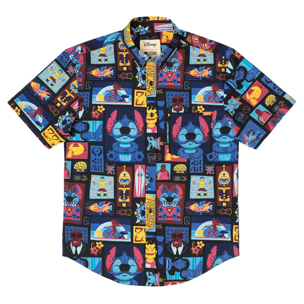 RSVLTS Tiki-terrestrial KUNUFLEX Short Sleeve Shirt in Black — detail 7