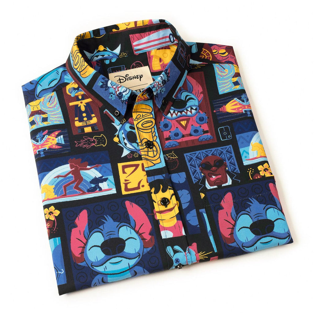 RSVLTS Tiki-terrestrial KUNUFLEX Short Sleeve Shirt in Black — detail 10