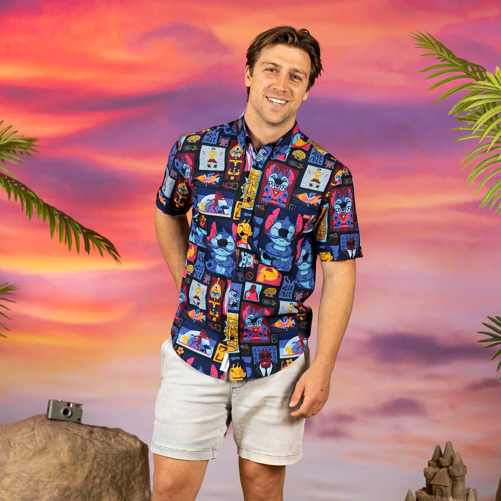RSVLTS Tiki-terrestrial KUNUFLEX Short Sleeve Shirt in Black — detail 6