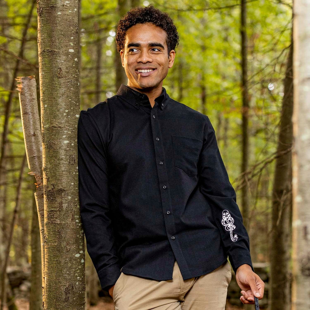 RSVLTS The Dark Mark BorlandFlex Long Sleeve Flannel in Black — detail 3
