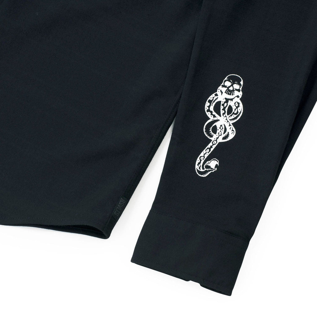 RSVLTS The Dark Mark BorlandFlex Long Sleeve Flannel in Black — detail 7
