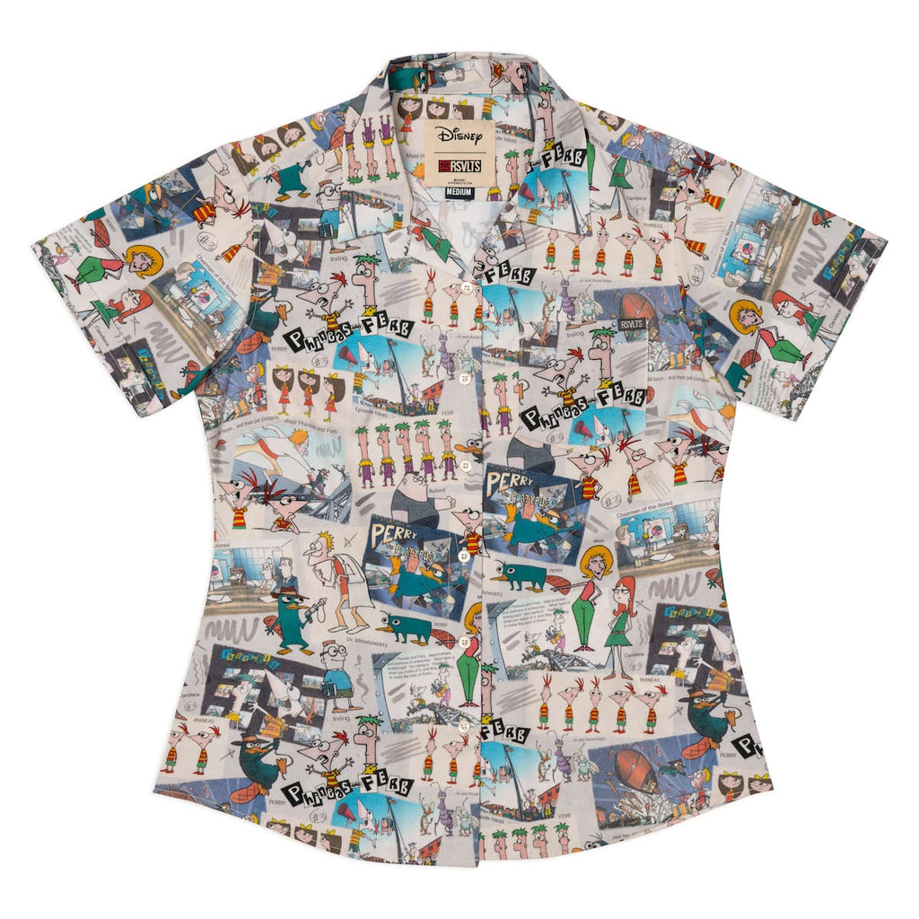 RSVLTS Tri-State Sketches Women's KUNUFLEX Short Sleeve Shirt in Multicolor — detail 6