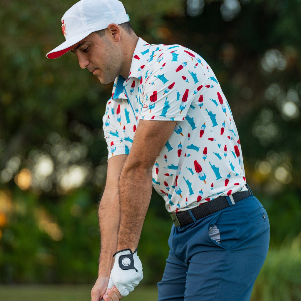 RSVLTS America Pops & Freedom All-Day Polo in White — detail 2