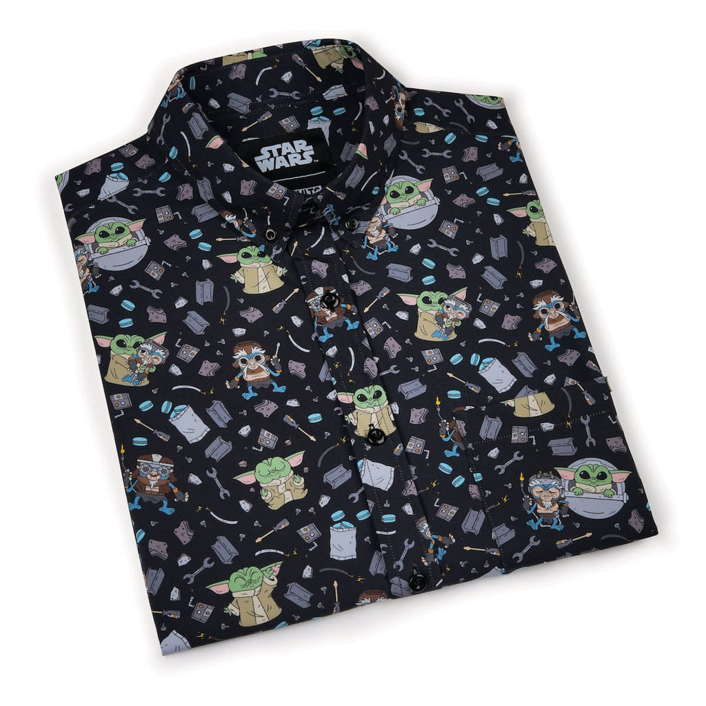 RSVLTS Frik 'n' Grogu KUNUFLEX Short Sleeve Shirt in Black — detail 9