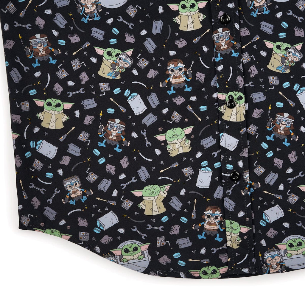 RSVLTS Frik 'n' Grogu KUNUFLEX Short Sleeve Shirt in Black — detail 8