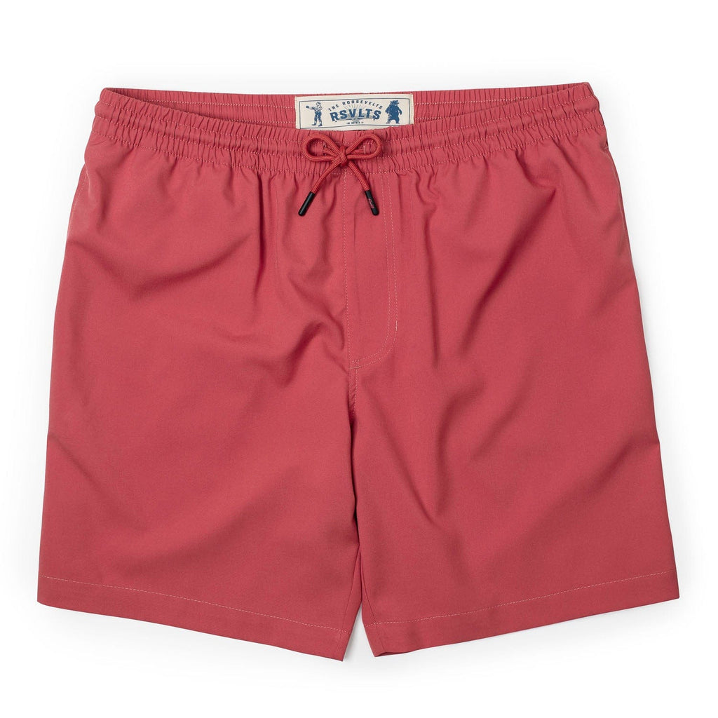 RSVLTS Siesta Red Hybrid Shorts in Red — front view