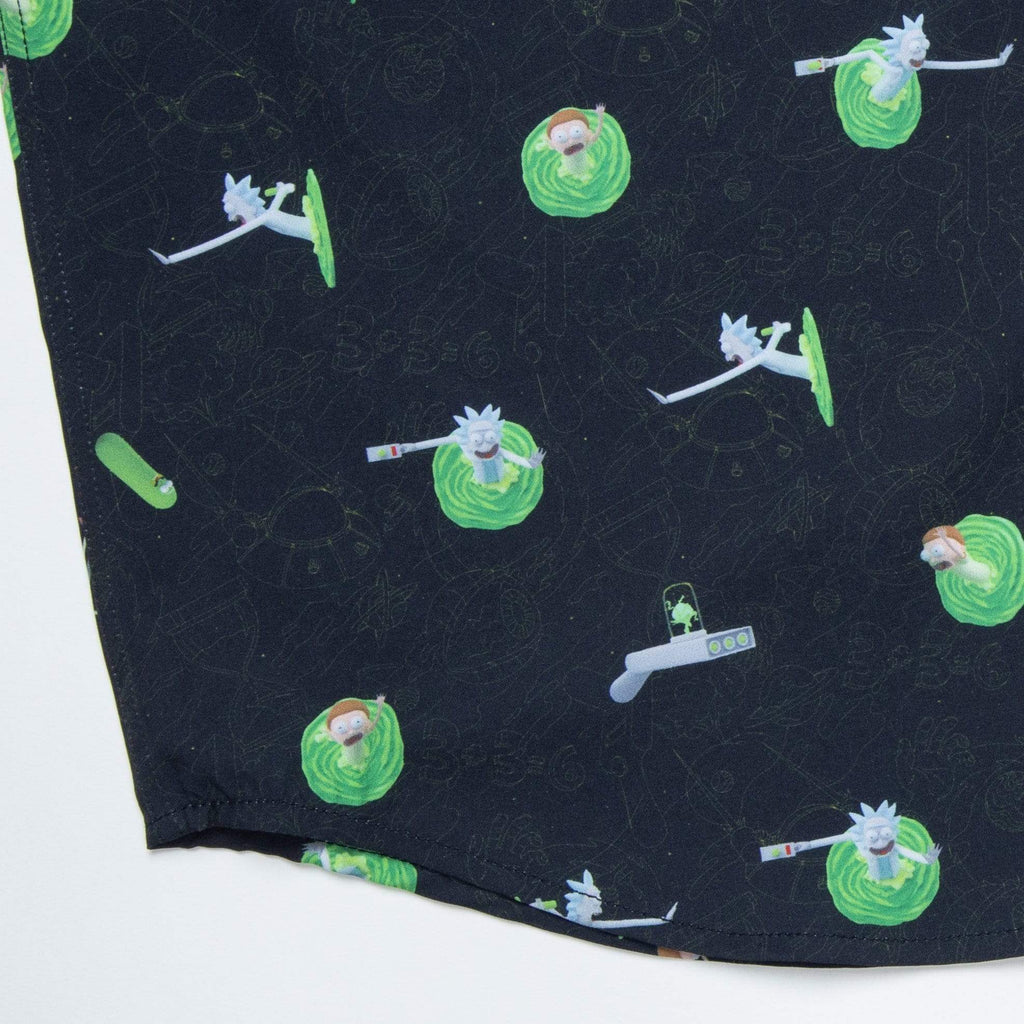 RSVLTS The Portal KUNUFLEX Short Sleeve Shirt in Black — detail 6