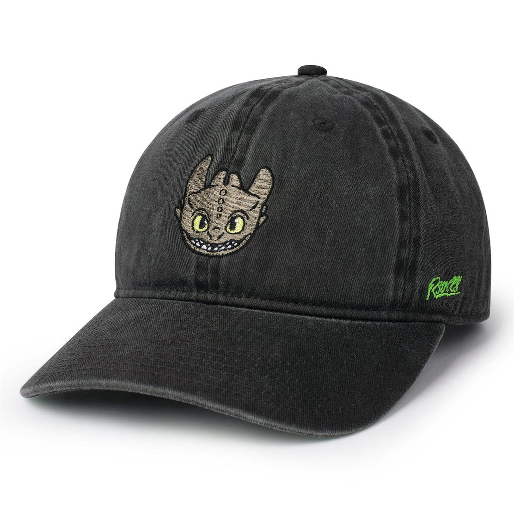 RSVLTS Toothless Dad Hat in Black — front view