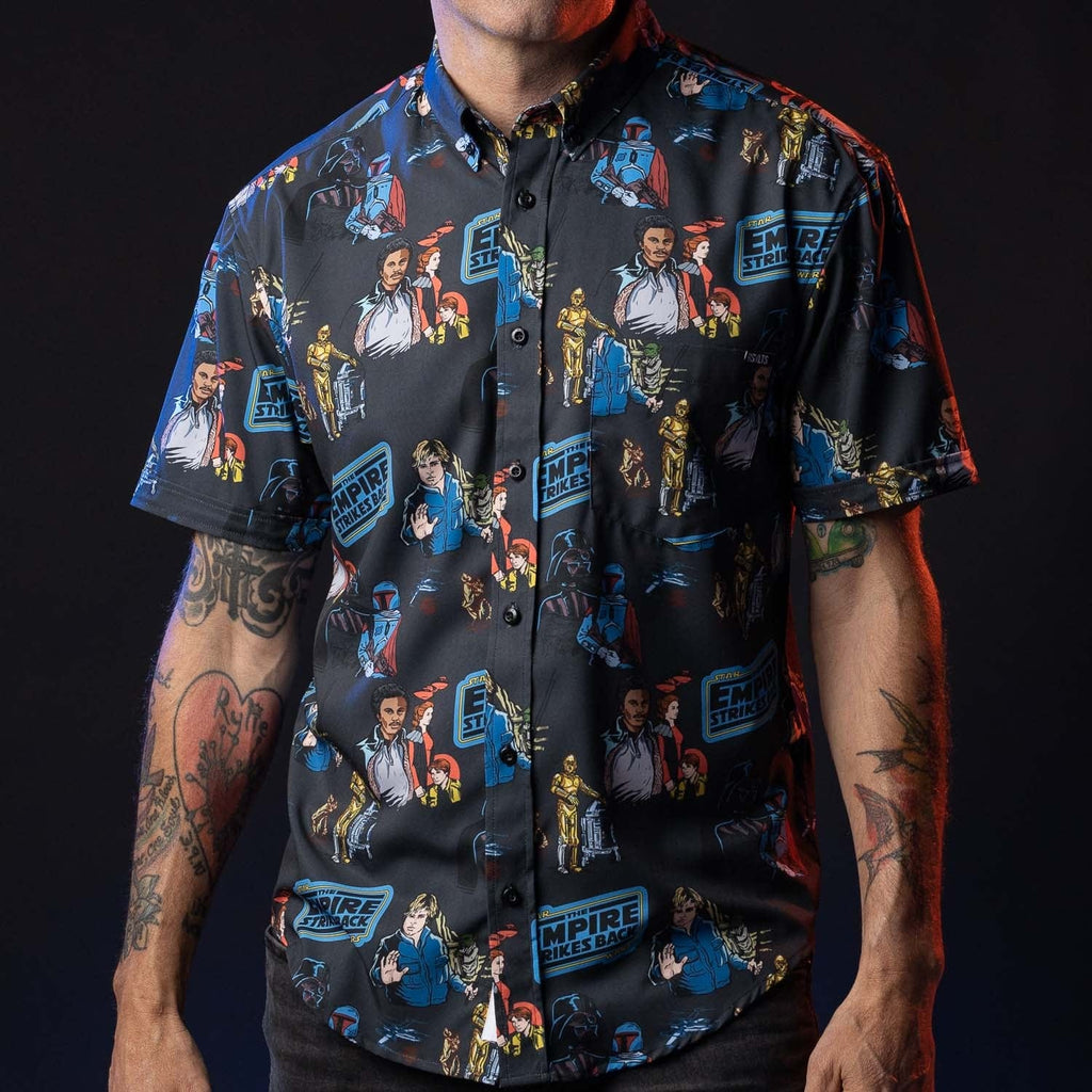 RSVLTS All Too Easy KUNUFLEX Short Sleeve Shirt in Black — detail 6