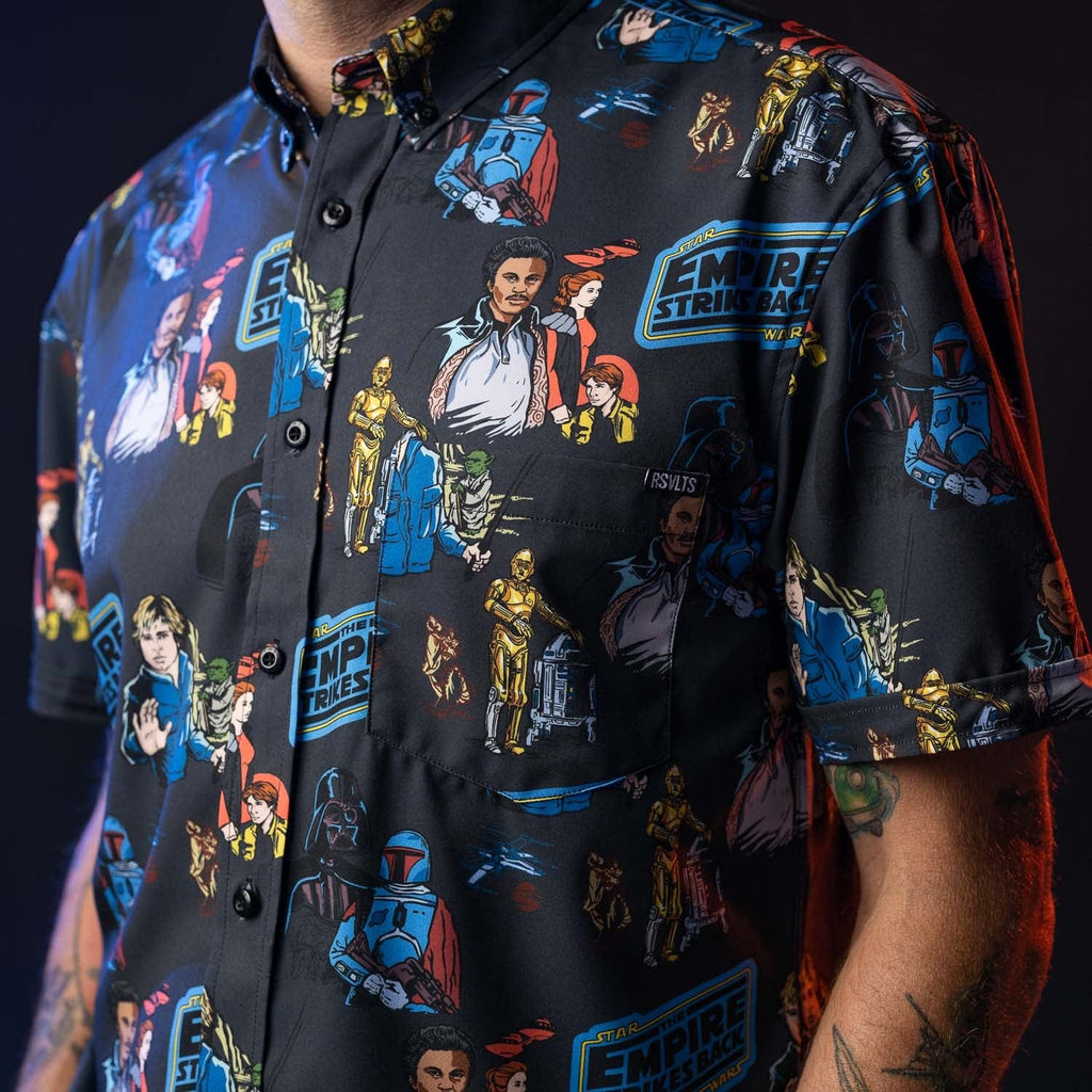 RSVLTS All Too Easy KUNUFLEX Short Sleeve Shirt in Black — detail 10