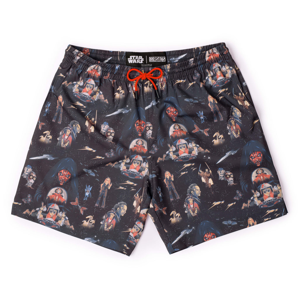RSVLTS The Phantom Menace Hybrid Shorts in Black — front view