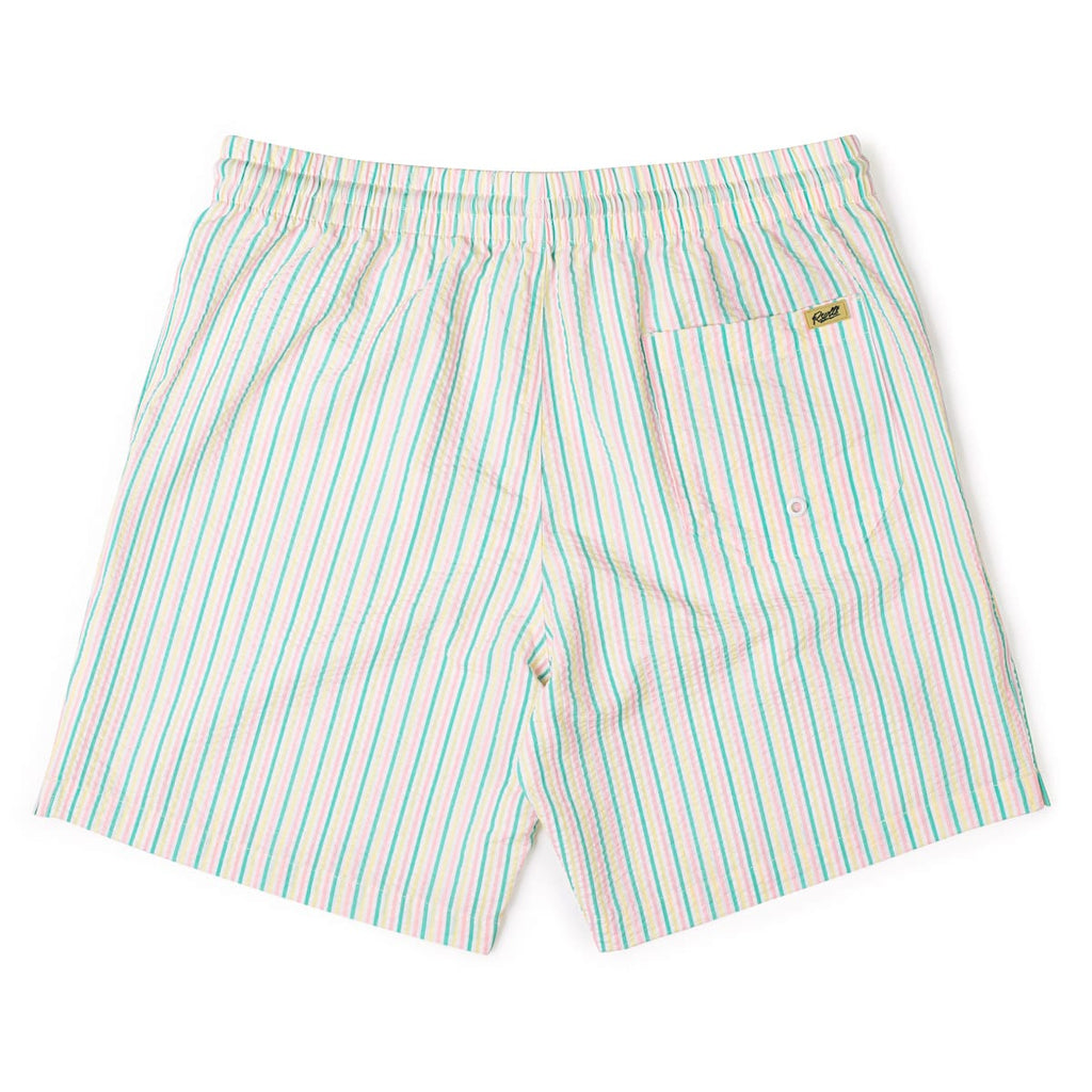 RSVLTS Easy Does It Stretch Seersucker Hybrid Shorts in White — detail 8