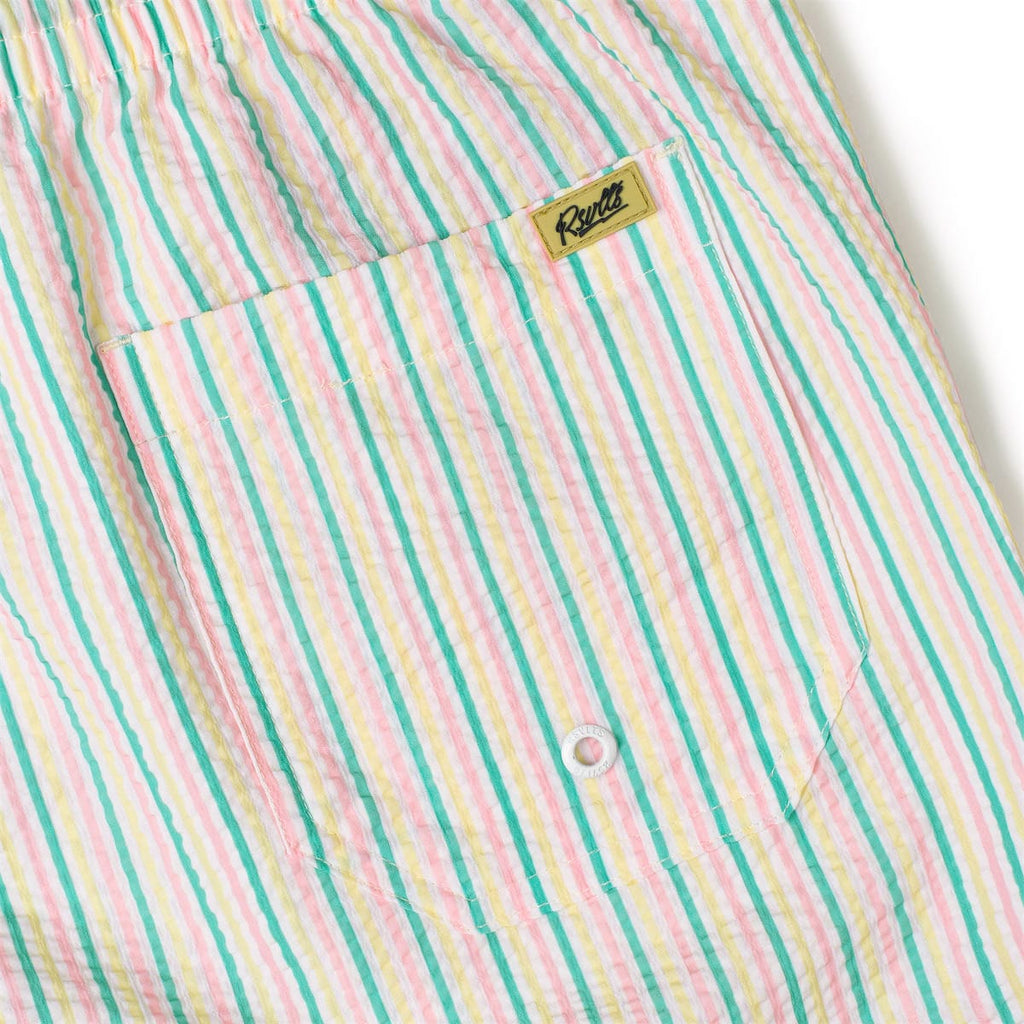 RSVLTS Easy Does It Stretch Seersucker Hybrid Shorts in White — detail 6