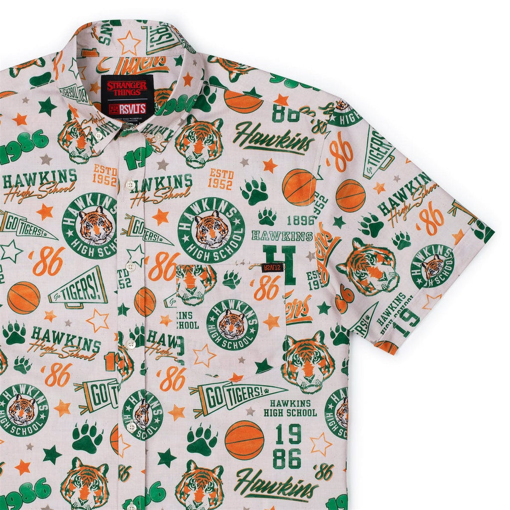 RSVLTS Go Tigers! KUNUFLEX Short Sleeve Shirt in Green — front view