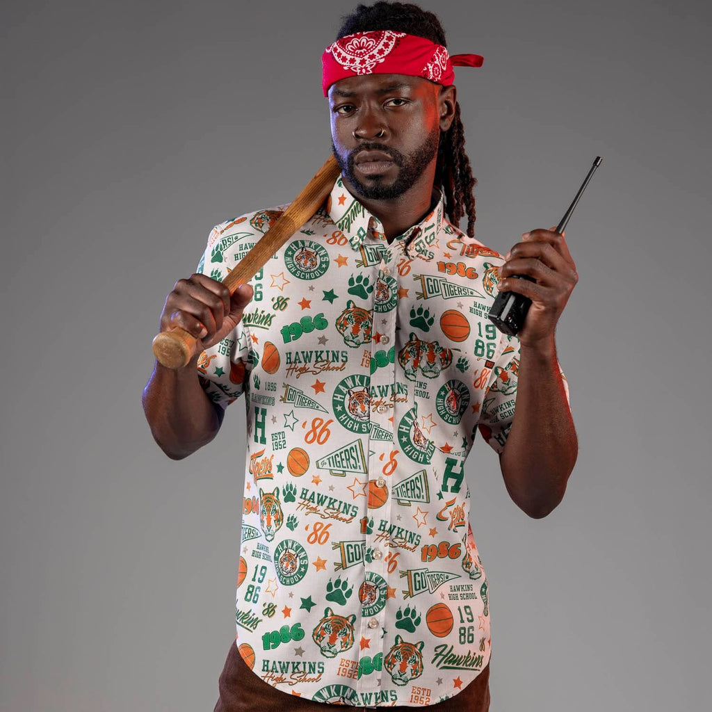 RSVLTS Go Tigers! KUNUFLEX Short Sleeve Shirt in Green — detail 3