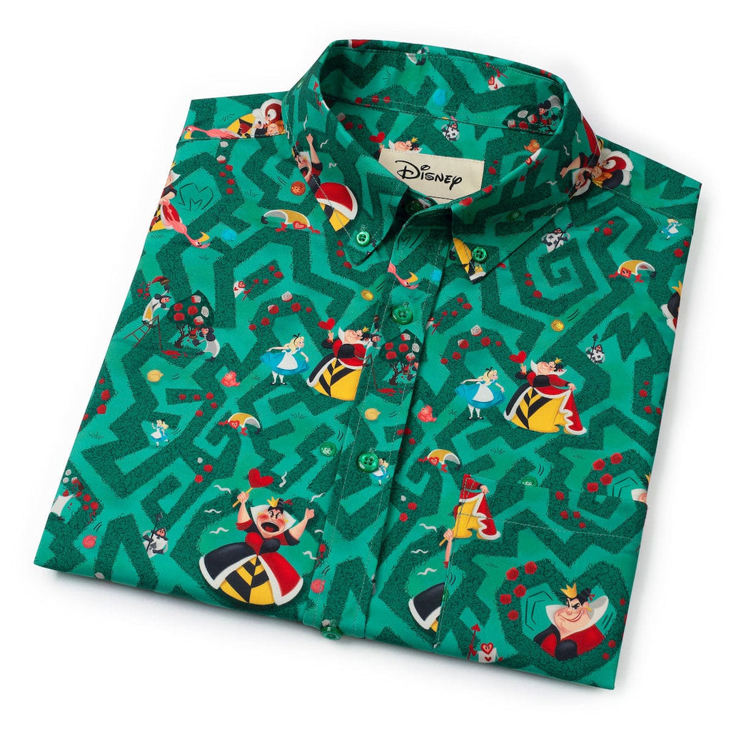 RSVLTS Off with Their Heads! KUNUFLEX Short Sleeve Shirt in Green — detail 10