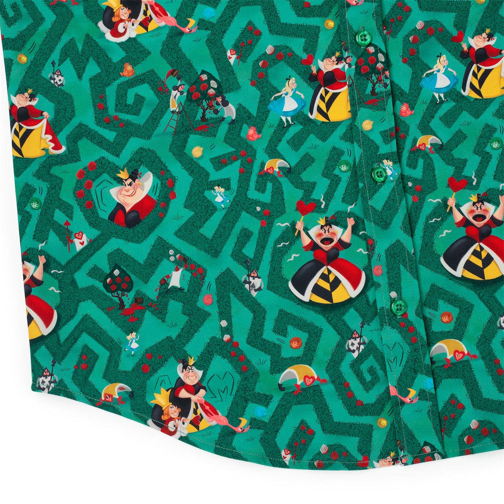 RSVLTS Off with Their Heads! KUNUFLEX Short Sleeve Shirt in Green — detail 9