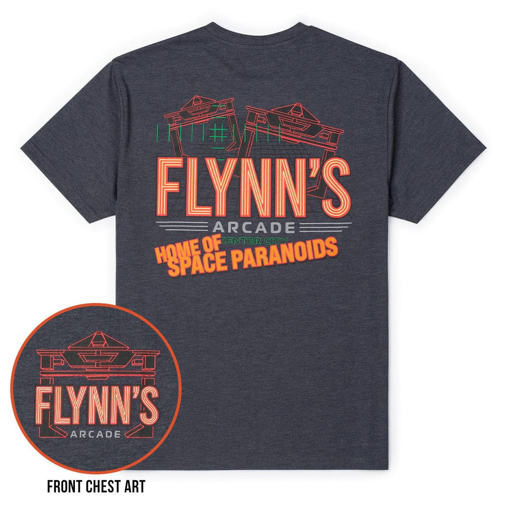 RSVLTS Flynn’s Arcade Crewneck Tee in Gray — front view