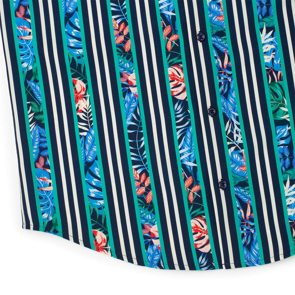 RSVLTS Dream Between the Lines KUNUFLEX Short Sleeve Shirt in Blue — detail 7
