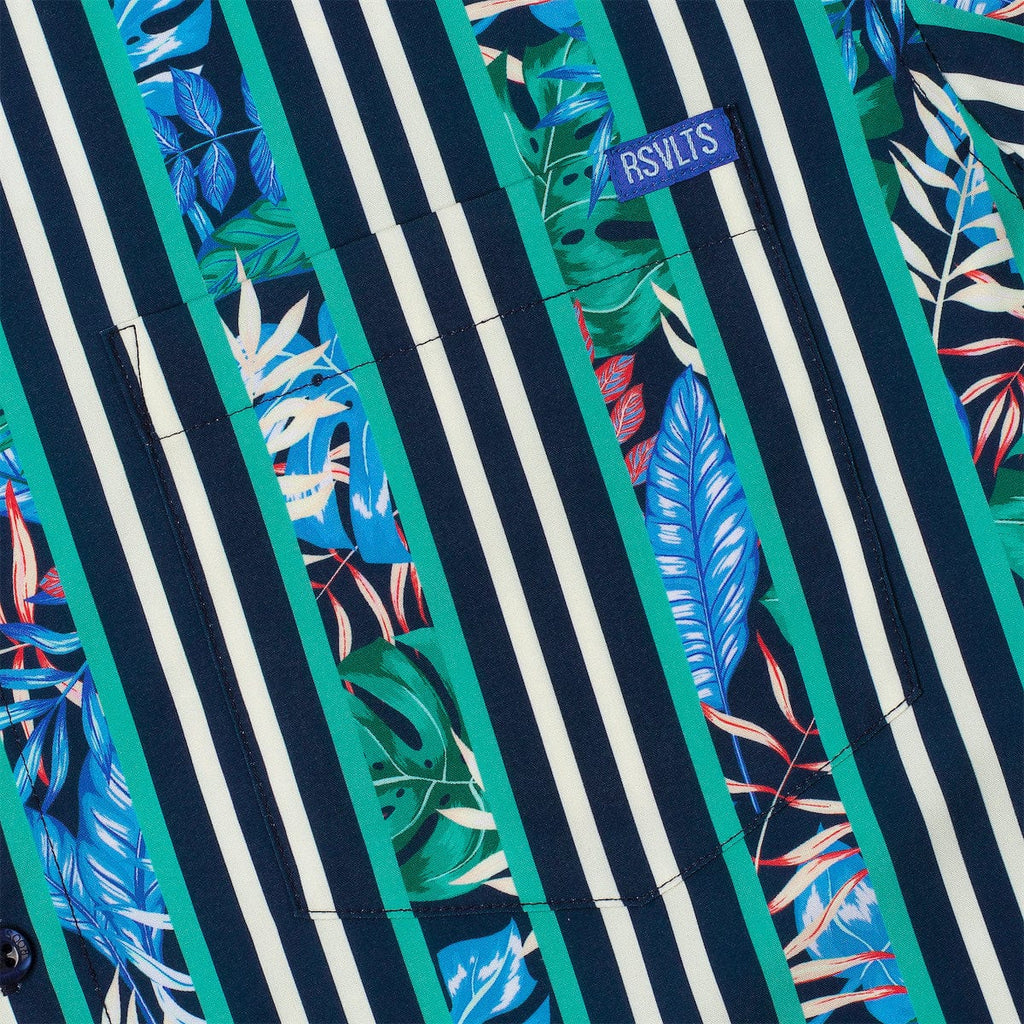 RSVLTS Dream Between the Lines KUNUFLEX Short Sleeve Shirt in Blue — detail 4