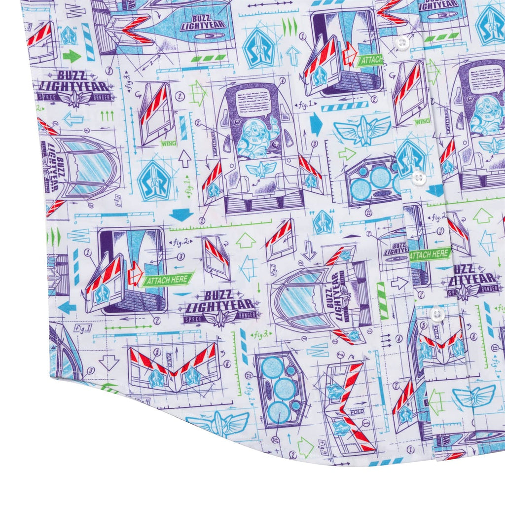 RSVLTS Space Ranger Schematics KUNUFLEX Short Sleeve Shirt in Blue — detail 7