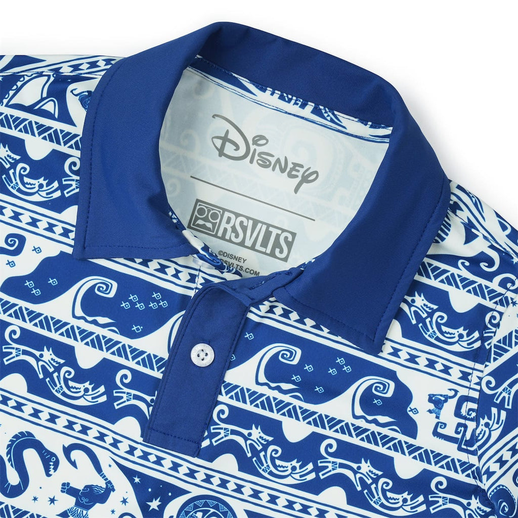 RSVLTS You’re Welcome Preschool All-Day Polo in Blue — detail 3