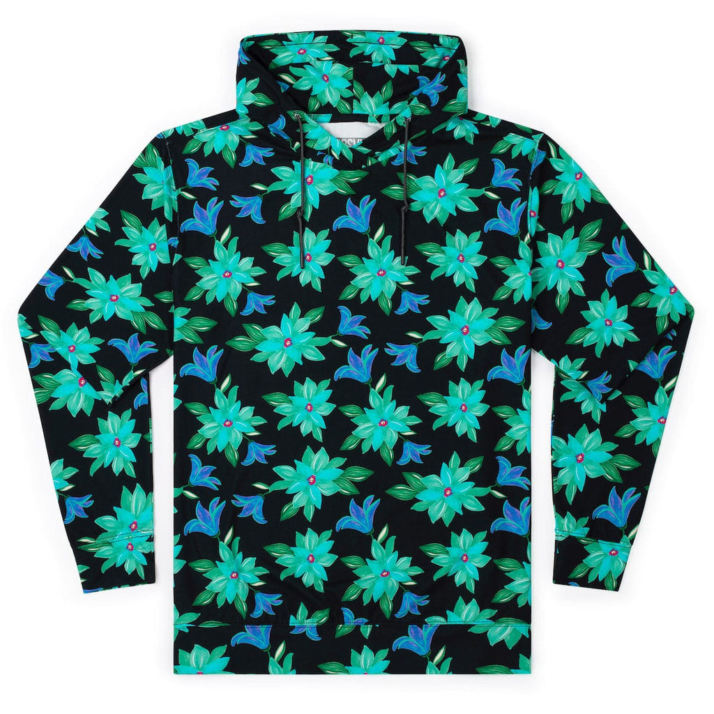 RSVLTS Moon Garden Performance Hoodie in Black — front view